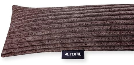 4L Textil Zugluftstopper aus Cord Durchzugstopper Windstopper für Türen und Fenster Luftzugstopper für Tür Türschlange Türrolle 70 cm 80 cm 90 cm 100 cm 150 cm (Braun, 80 cm)