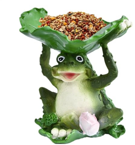 Décoration Jardin Grenouille Figurine Bureau Art Collection Mangeoire