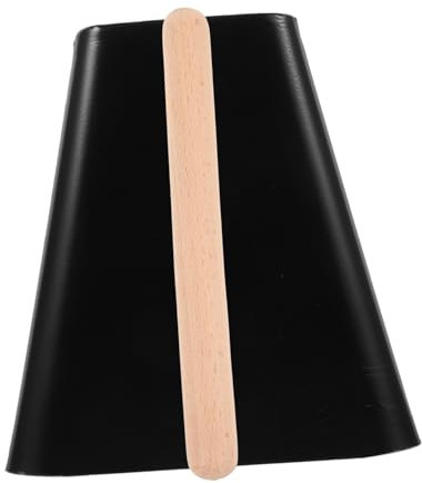 TOYANDONA Metallene Kuhglocke Mit Stock 4 Zoll Schlaginstrument Für Kinder Sportveranstaltungen Und Partys Lärmmacher Percussion Handglocke