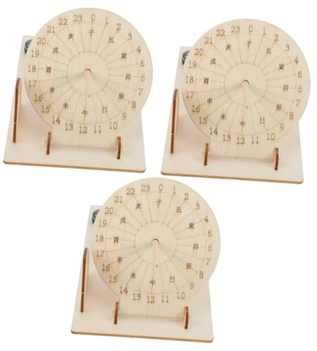 Ciieeo 3 Juegos Producción De Tecnología De Reloj De Sol. Educativo Modelo De Reloj De Sol Estudiantes Educación Juguetes Kits De Bricolaje Juguete De Montaje DIY De Madera