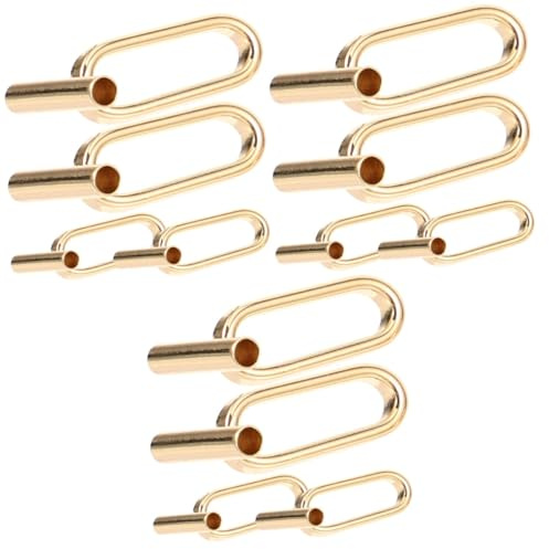 ARTIBETTER 12pcs Brooch Converter Elegant Pin to Pendant Adapters Transform Brooches into Necklaces Jewelry Crafting Accessories Light Gold