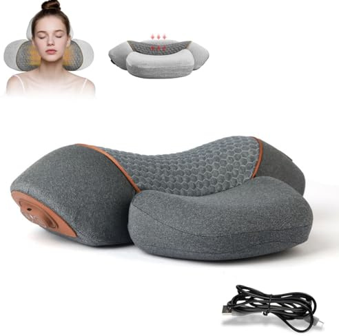 ortholeben OrthoFisio - Relamed 3-in-1 Nackenmassagegerät Elektrisch mit Wärme | Multifunktionales Nackenpillow für entspannende Zervikale Massage | 3 Massage-Modi für Erholung und Komfort