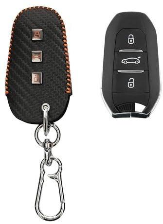 kwmobile Cover Chiave Auto Compatibile con Peugeot Citroen con 3 tasti Smartkey (Keyless Go) - Custodia Protettiva Copri Chiavi per Telecomando 3 Tasti - Coprichiave Macchina in Pelle PU -