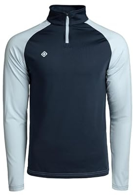 Izas Taku M Camiseta de Running para Hombre, Manga Larga Ranglán y Cuello Alto con Media Cremallera. Tejido Funcional, Transpirable, Ligero y de Secado Rápido