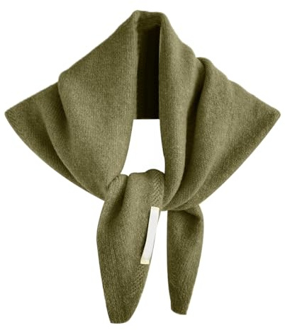 Scarf Knitted Triangular Women Headscarf Multi-Functional Warm Knitted Scarf (Green)
