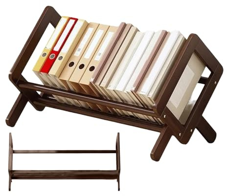Schreibtisch-Bücherregal – Struktur mit Holz, verstellbares Aufbewahrungsdesign, glatte Oberfläche, langlebige Konstruktion | Tisch-Bücherregal, Zeitschriftenhalter, Halter