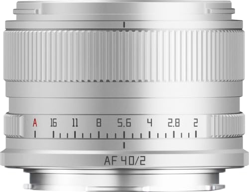 TTARTISAN AF 40mm F2 L Mount Vollformat Autofokus Objektiv, Große Blende Kompaktes Leichtes Kameraobjektiv Kompatibel mit L Mount-Kameras (Silber