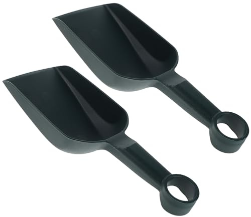 BESPORTBLE Lot de 2 Petites Pelles à Main en Plastique Vert Foncé Pelles Plates pour Jardinage et Bonsaï Outils Légers et Précis pour Creuser Désherber et Entretenir Plantes Succulentes