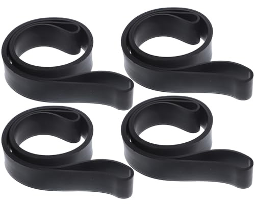 HOLIDYOYO Lot de 4 Sangles Élastiques en Silicone Noir 30 X 1,8 Cm pour Chaise de Plage, Bandes de Fixation Polyvalentes pour Serviettes, Accessoires Indispensables pour Plage et Croisière,