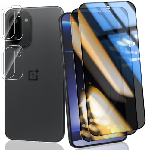 Rniidaaz für OnePlus 15R für Sichtschutz Panzerglas 9H Hartglas | 2+2 Stück Privacy Blickschutzfolie mit Kameraschutz: Kratzfest, Anti-Spy, Einfache Montage Blasenfrei