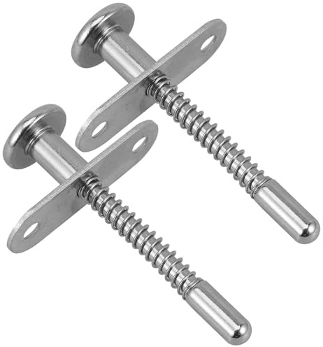 BESPORTBLE Pestillos de Resorte para Cuna de Hierro Resistentes al Desgaste, Fácil de Usar, Color Plata, 2 Piezas para Puertas y Ventanas de Gabinete