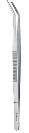 triangle Chef’s and Barbecue Tweezers - 5.9 in. (15 cm) - Stainless Steel Culinary Tweezers for Precise Grilling, Plating & Decorating - Dishwasher Safe