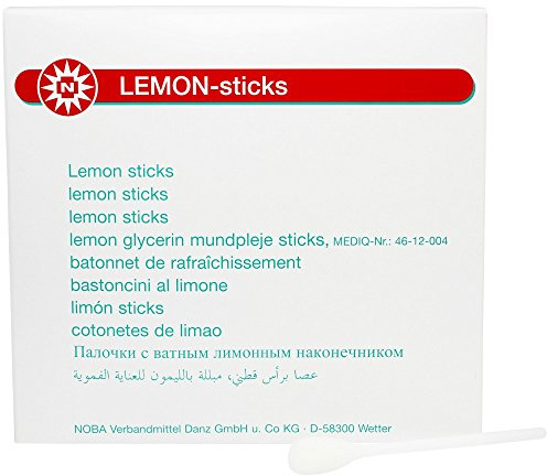 25 x NOBA Lemon-Sticks Mundpflegestäbchen 11 cm