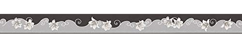 A.S. Création Bordüre Only Borders 9 Borte 5,00 m x 0,05 m grau schwarz Made in Germany 962111 96211-1