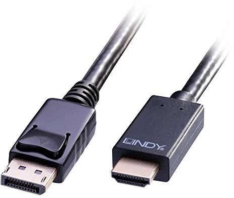 LINDY 36923 3m DisplayPort an HDMI 10.2G Kabel, Schwarz