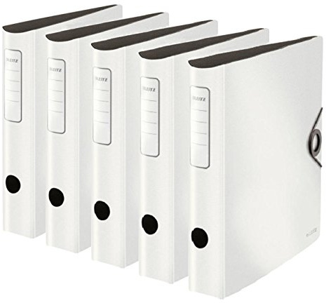 Leitz 10481001 Qualitäts-Ordner 180° Active Solid (Schmal, Weiß, 10)