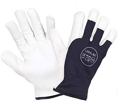 LEVEL-SC 12 Paar Leder Montagehandschuhe Arbeitshandschuhe Schutzhandschuhe (T-ECO-12) (10(L))
