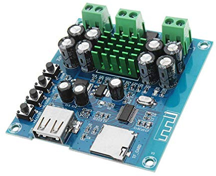 Hailege TPA3116D2 Bluetooth-Verstärkerplatine Dual-Channel 50W + 50W DC 12-24V Unterstützung TF-Karte U Disk Wireless Bluetooth-Verstärker