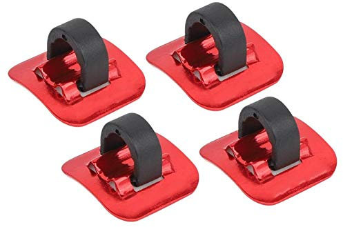 Keenso Fahrrad Rahmen C Clips, 4 Stück Mountainbike Bremszug Kabelführung C Clips Bremsschnalle Bremsführungen Gangschaltung Adapter Fahrradrahmen C Schnalle für Mountainbike(rot)