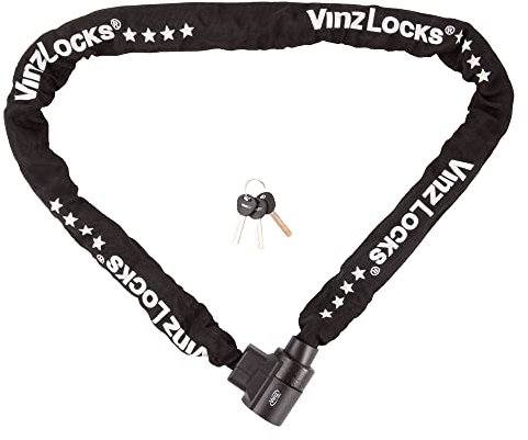 VINZ Janga ART 4 Kettenschloss | Motorradschloss Rollerschloss | Panzerschloss 120-200 cm (200 cm)