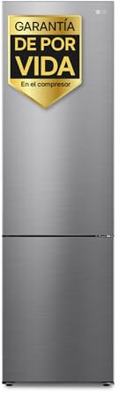LG GBB62PZGCC1 - Frigorífico Combi Door Cooling+, 2m, Clasificación C, capacidad de 419l, inox antihuellas, serie 600