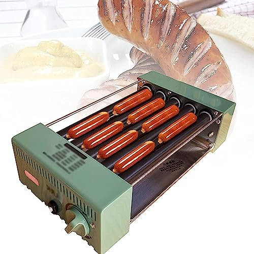 Maquina Perritos Calientes Máquina Comercial For Cocinar Salchichas A La Parrilla, Control De Temperatura con Perilla, Máquina For Cocinar Salchichas De Acero Inoxidable, Pequeña Parrilla De Rodillos