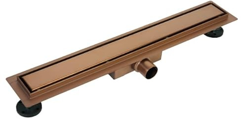 KOLMAN Duschrinne Bodenablauf Komplettset DUPLEX NEXT 90 cm Kupfer Duschablauf Abflussrinne Dusche