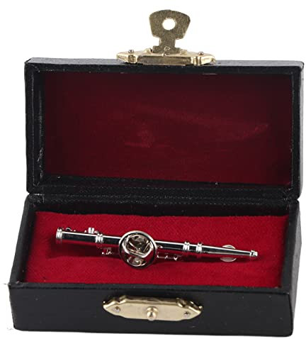 Mini-Flötenbrosche, 5,6 X 0,5 X 0,5 Cm, Einzigartige Mini-Brosche Für Musikinstrumente, Flötenbrosche Mit Geschenkbox Für Damen Und Herren(Silber)