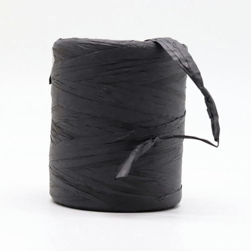 Baumwoll-Bastgarn, solides Garn zum Häkeln von Basttaschen, beliebtes Sommer-Bastband, DIY Handstricken von Bast-Strohhüten, 180 Meter