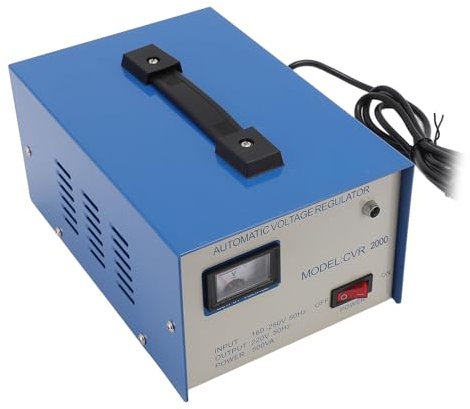 Stabilizzatore di Tensione Automatico Monofase da 2000 W con stabilità di Tensione, Regolazione Precisa, Ondulazione Minima, Protezione 'Attrezzatura per (Spina europea)