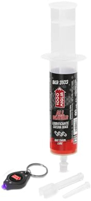 Errecom BKR 3103 ALL WEATHER Fahrradkette Schmiermittel zur Verwendung bei allen Straßenbedingungen - 60ml, Spritze mit Drop und Huggie System Applikatoren, fluoreszierende und duftende Formel