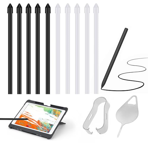 12 Stück Standard Ersatzspitzen für Samsung S Pen Ersatz Touch Stylus Tips mit Pinzettenwerkzeug Werkzeugsatz S-Pen Ersatzspitzen für Galaxy Tab S6/S7/S7+/S6 Lite/Note10/Note/Note10+/Note20
