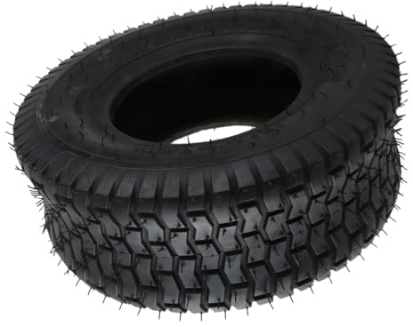 Luocute Pneu de Tondeuse 13x5.00-6, Caoutchouc 4 Plis, de 440lbs, Pneu sans Chambre à Air Robuste pour Tracteur de Jardin Go Kart, doté d'une Bande de Roulement de Réduction du
