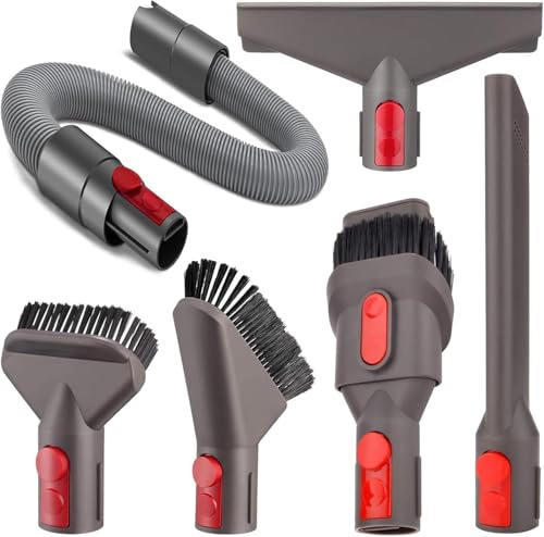 6 Stücke Zubehör Set Ersatz für Dyson Bürste mit Verlängerungs-Schlauch Düse Set für Dyson GEN5 G5 V15 V12 V11 V10 V8 V7 zur Reinigung von Fugen EckenBettfüße Tierhaare und Sofas schnell zu reinigen