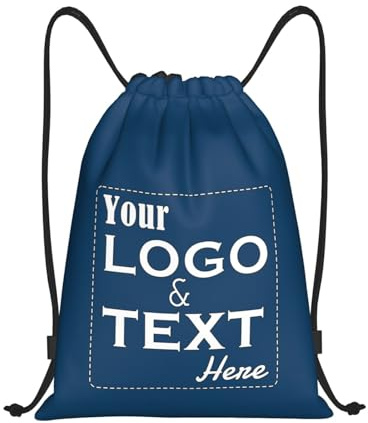 ROHBVMN personalisiert rucksack und personalisiertes turnbeutel – Sporttasche für Herren und Damen, Schwimmtasche für Kinder, Turnbeutel, Kordelzugtasche mit Logo und Text für jede Gelegenheit