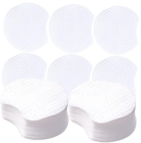 PACKOVE 1200 Stück Halbmond Make Up Entferner Pads Dicke Vlies Gesichtspads für Frauen Nass und Trockenanwendung Kosmetik Feuchtpads für Porenreinigung und Tägliche Reinigung