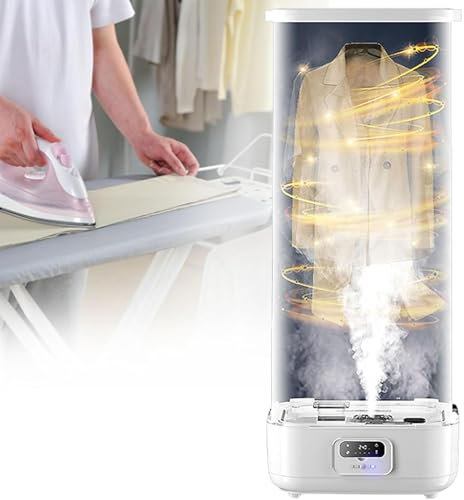 Macchina da stiro automatica, asciugatrice portatile con circolazione dell'aria ia calda a 360° e pressa a vapore, con temporizzazione intelligente e sistema automatico di cura dei capi, (B)