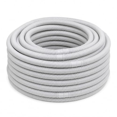 CABLEPELADO - Tubo de Drenaje para Aire Acondicionado 50 Metros – Ø16 y Ø18 mm con Manguitos Macho/Hembra – Flexible, Resistente a Rayos UV, Doble Capa y Fácil de Instalar
