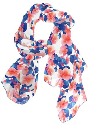 Cartoon Begonia White Long headscarf warm head wrap for women for neck bufandas para mujer