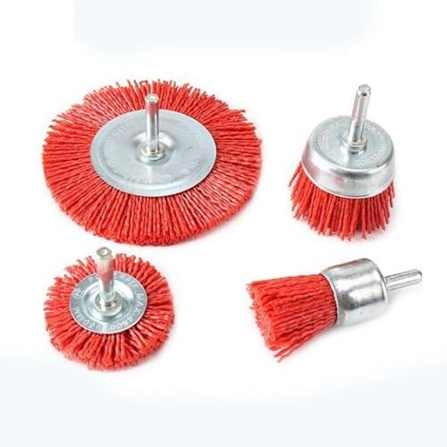 Set Di 4 Spazzole Abrasive Multiuso In Filamento Di Nylon Di Alta Qualità, Kit Di Spazzole Con Estremità A Gambo Da 1/4'' For Utensili Da Trapano Rotativo