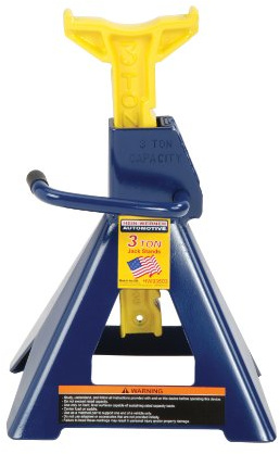 Hein-Werner HW93503 Blue/Yellow Jack Stand - 3 Ton Capacity