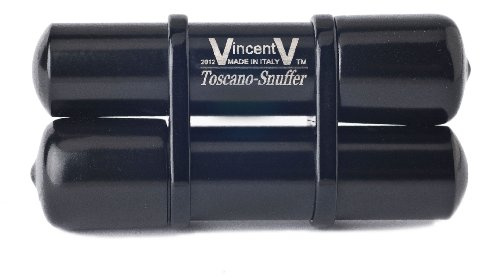 Made in Italy -Spegnisigaro Toscano-Snuffer Doppio con Gemello Nero – Spegnisigaro per sigaro Toscano