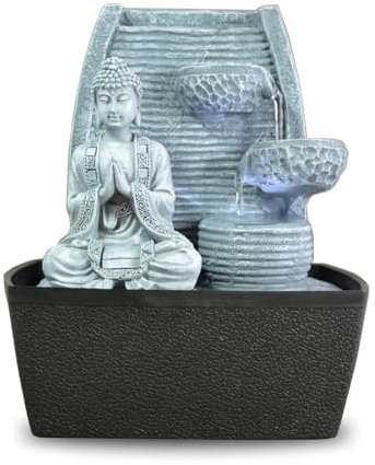 Fontana da interni Feng Shui con luci, 24 cm