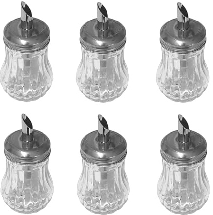 1, 6 ou 12 Saupoudreuse à sucre sucre Doseur Verre 7 x 14,5 cm Poivrière, 6