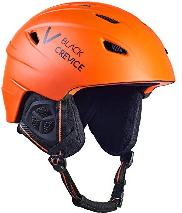 Black Crevice unisex – vuxna skidhjälm rand, matt orange/svart, L (59–60 cm)