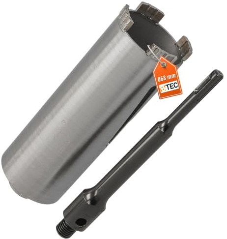 Diamant Bohrkrone SDS-plus lang (200mm) Aufnahme Nutzlänge 180 mm Ø 68 mm Betonbohrkrone Kernbohrer