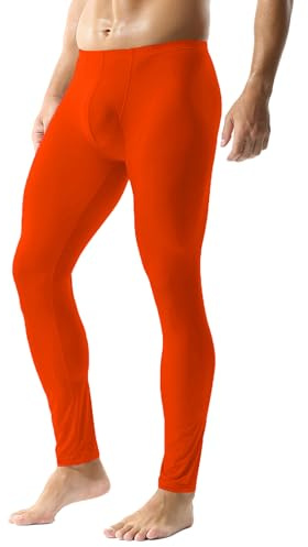 YUFEIDA Calzoncillos Largos de Hombre con Cinturilla Suave, Pantalones Transparentes, Ropa Interior, Mallas, Leggings