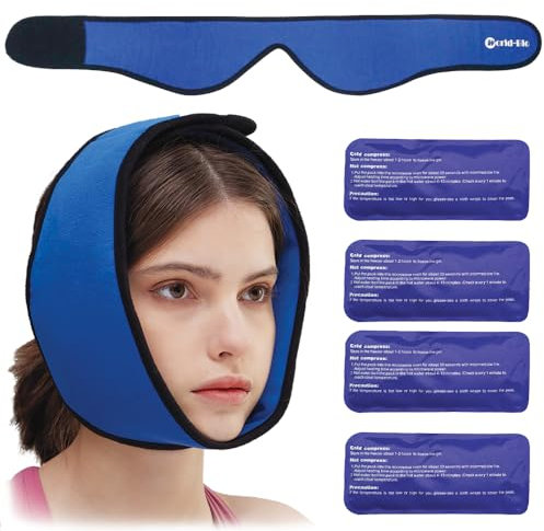 Kühlpads Weisheitszähne & Weisheitszahn Kühlkompresse – Kühlmaske fürs Gesicht, Kiefer & Kinn, ideal für Weisheitszahn op, TMJ, Zahnschmerzen, Schwellungen – Kompressen & Kühlpack