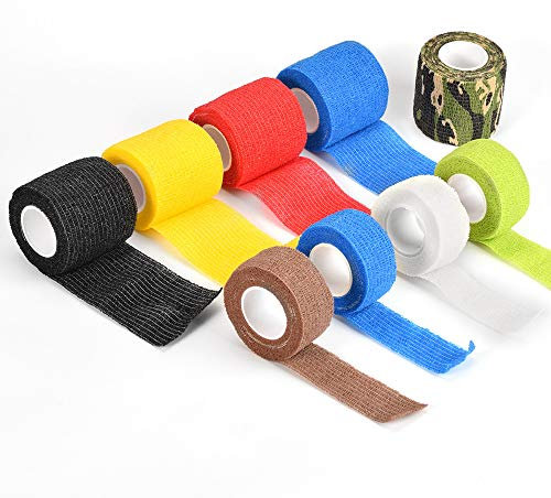 ATOMUS 9 Unids/Set Vendaje Autoadhesivo De 5 Cm Y 2 Cm Para MáQuina De Vendaje De Agarre De Tatuaje Pluma Para Mascotas Veterinario Primeros Auxilios Deportes MuñEca Y Tobillo