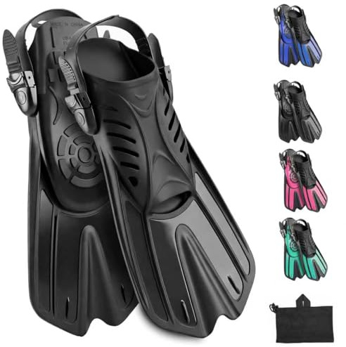 Diving fins Snorkeling Gear for Adults Snorkel fins ，Swim fins Open, Adjustable, Men, Women, Children, Swim Flippers